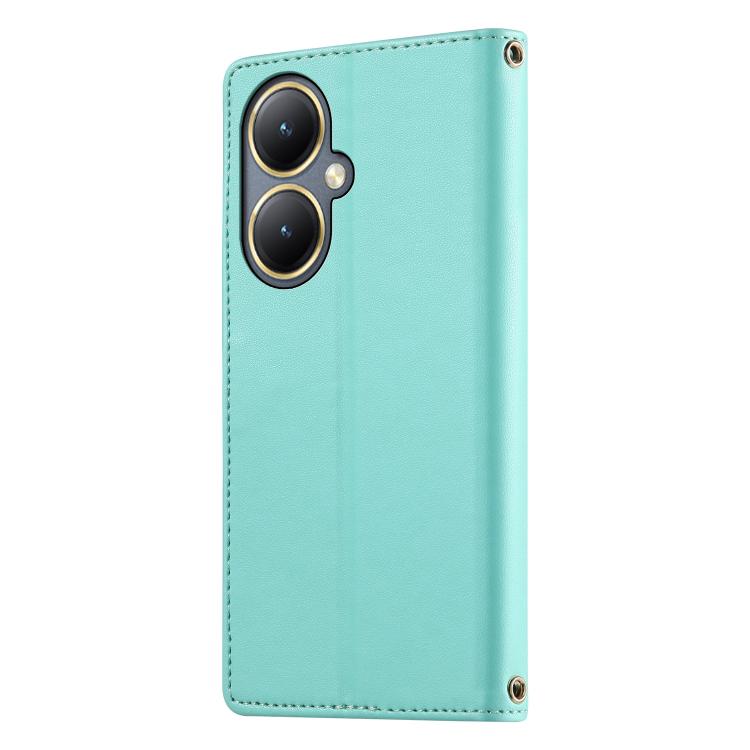 For vivo Y35+ / Y35m+ / Y27 4G 2023 Cute Cats Magnetic Closure Vegan Leather Phone Case with Strap