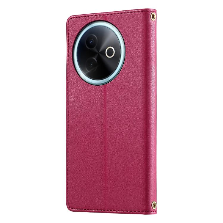 For vivo Y39 5G Cute Cats Magnetic Closure Vegan Leather Phone Case with Strap
