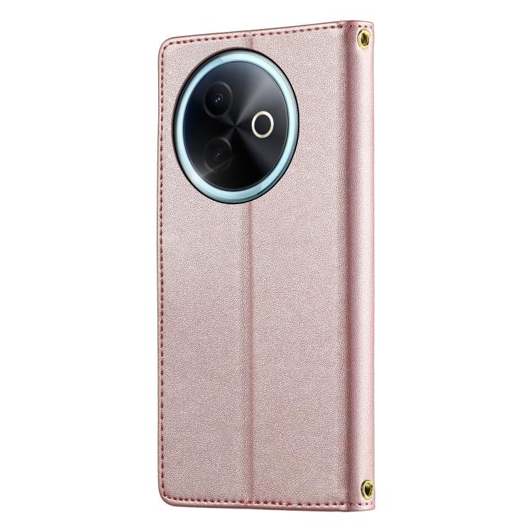 For vivo Y39 5G Cute Cats Magnetic Closure Vegan Leather Phone Case with Strap