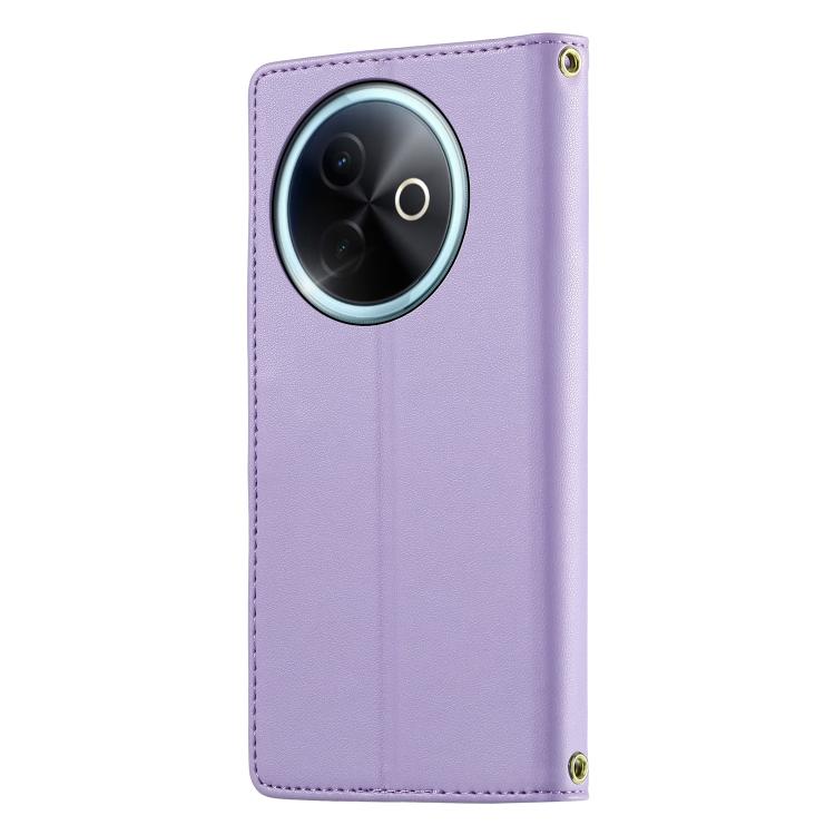 For vivo Y39 5G Cute Cats Magnetic Closure Vegan Leather Phone Case with Strap