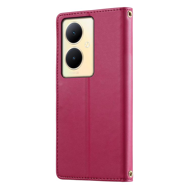 For vivo Y78 / vivo Y78+ Cute Cats Magnetic Closure Vegan Leather Phone Case with Strap