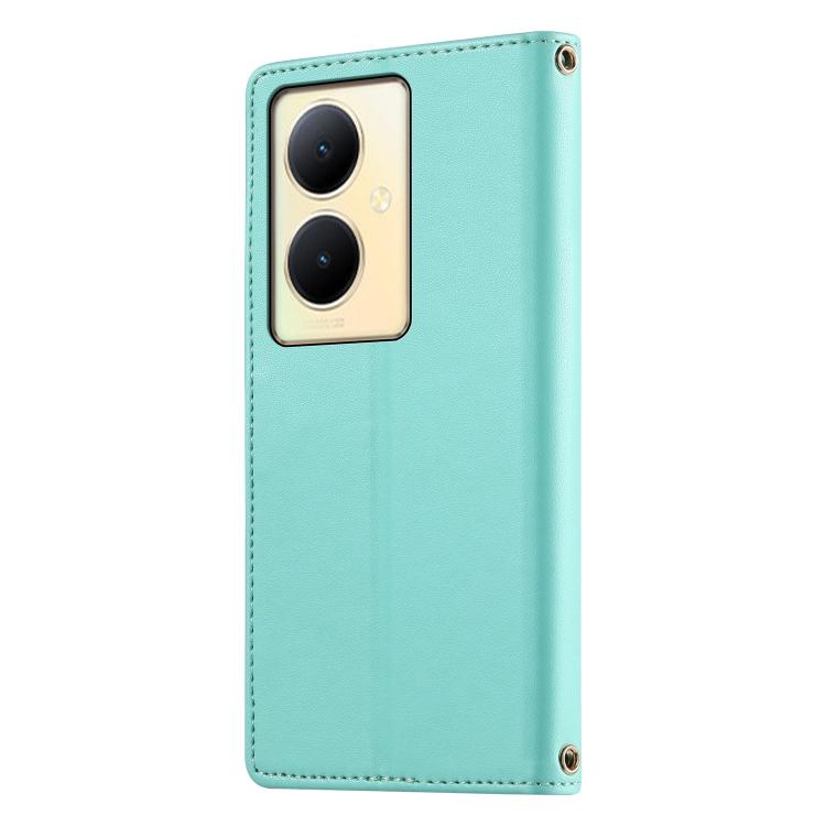 For vivo Y78 / vivo Y78+ Cute Cats Magnetic Closure Vegan Leather Phone Case with Strap