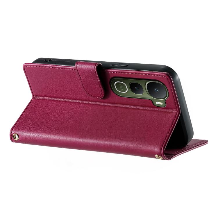 For vivo Y400 5G / 4G Cute Cats Magnetic Closure Vegan Leather Phone Case with Strap