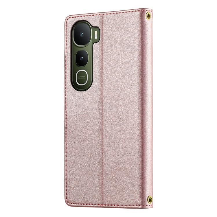 For vivo Y400 5G / 4G Cute Cats Magnetic Closure Vegan Leather Phone Case with Strap
