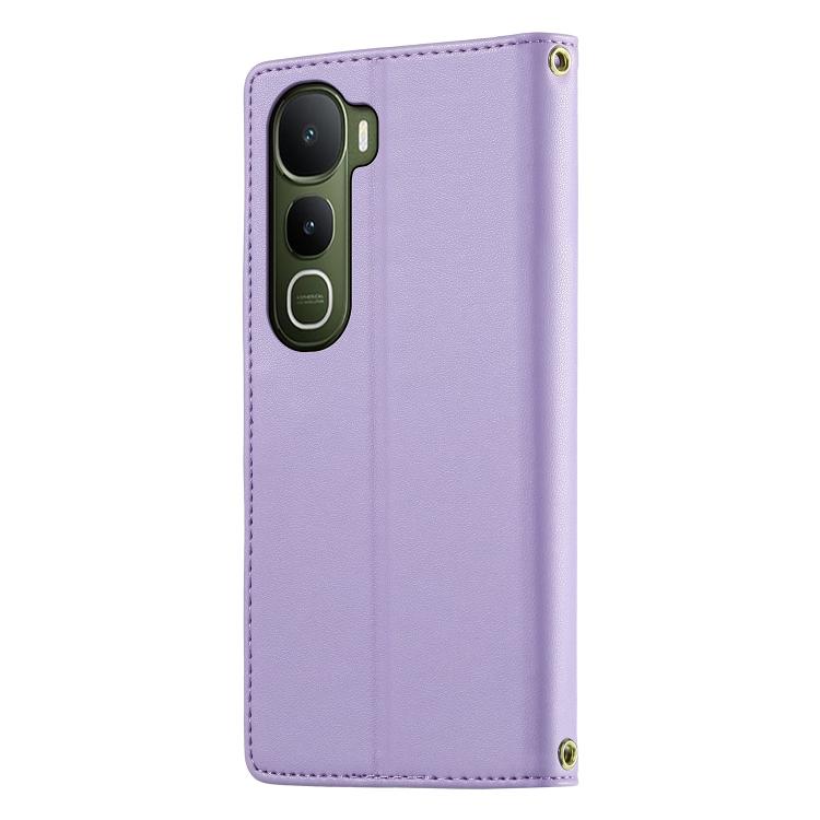 For vivo Y400 5G / 4G Cute Cats Magnetic Closure Vegan Leather Phone Case with Strap