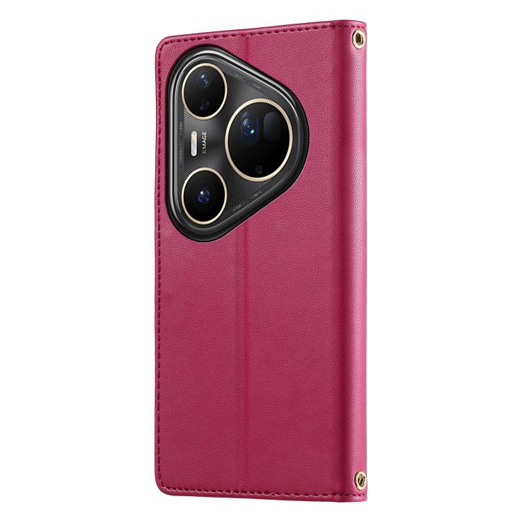 For Huawei Pura 80 Ultra 5G Cute Cats Magnetic Closure Vegan Leather Phone Case with Strap