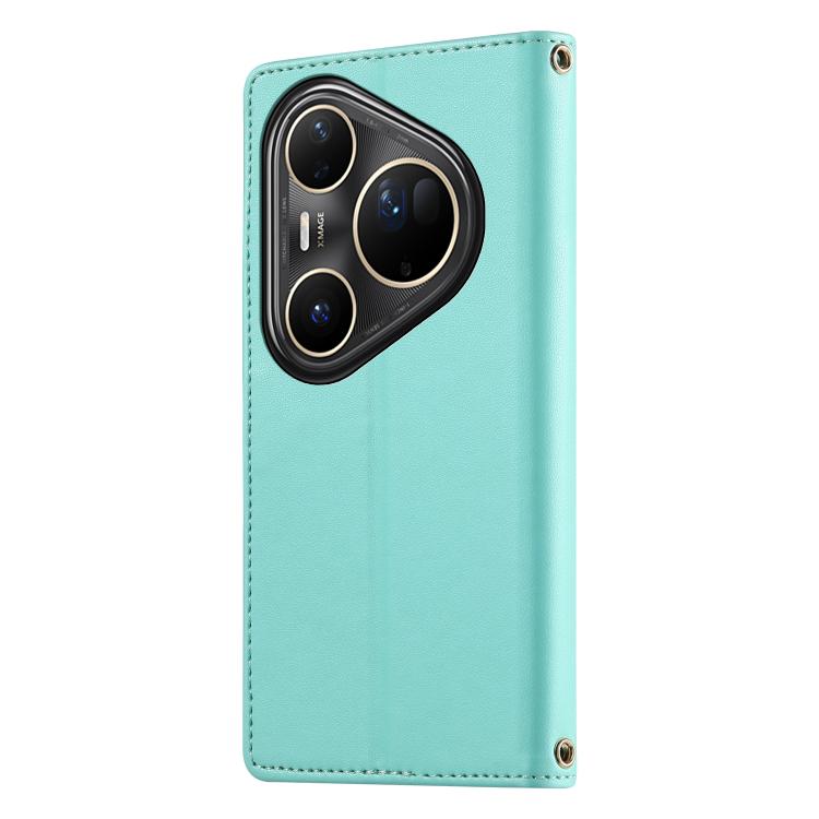 For Huawei Pura 80 Ultra 5G Cute Cats Magnetic Closure Vegan Leather Phone Case with Strap