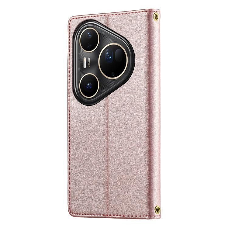 For Huawei Pura 80 Ultra 5G Cute Cats Magnetic Closure Vegan Leather Phone Case with Strap