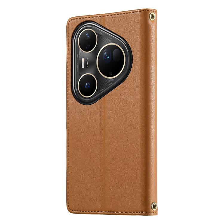 For Huawei Pura 80 Ultra 5G Cute Cats Magnetic Closure Vegan Leather Phone Case with Strap