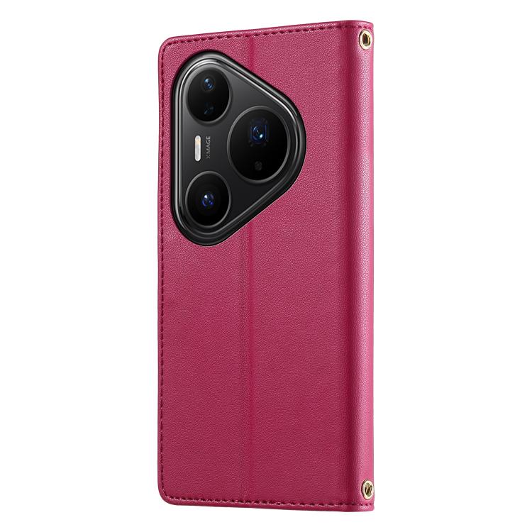 For Huawei Pura 80 Pro 5G / Pura 80 Pro+ 5G Cute Cats Magnetic Closure Vegan Leather Phone Case with Strap