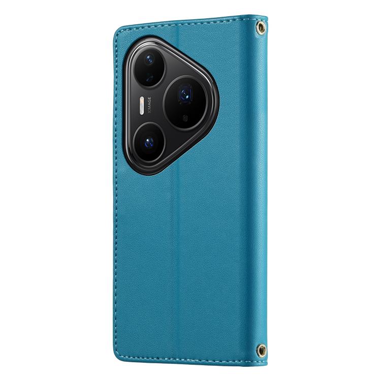 For Huawei Pura 80 Pro 5G / Pura 80 Pro+ 5G Cute Cats Magnetic Closure Vegan Leather Phone Case with Strap