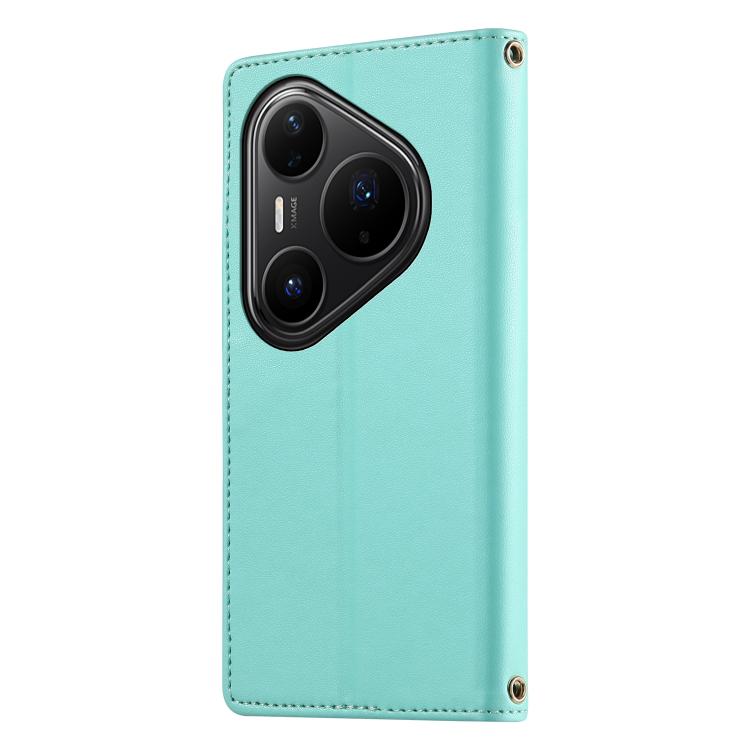 For Huawei Pura 80 Pro 5G / Pura 80 Pro+ 5G Cute Cats Magnetic Closure Vegan Leather Phone Case with Strap