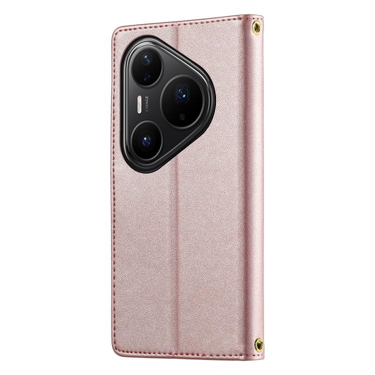 For Huawei Pura 80 Pro 5G / Pura 80 Pro+ 5G Cute Cats Magnetic Closure Vegan Leather Phone Case with Strap