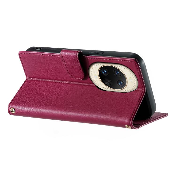 For Huawei nova 14 Ultra Cute Cats Magnetic Closure Vegan Leather Phone Case with Strap