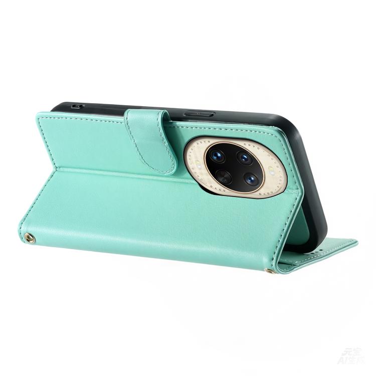 For Huawei nova 14 Ultra Cute Cats Magnetic Closure Vegan Leather Phone Case with Strap
