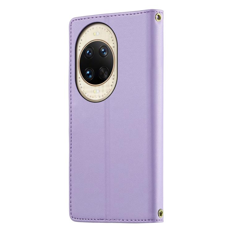 For Huawei nova 14 Ultra Cute Cats Magnetic Closure Vegan Leather Phone Case with Strap