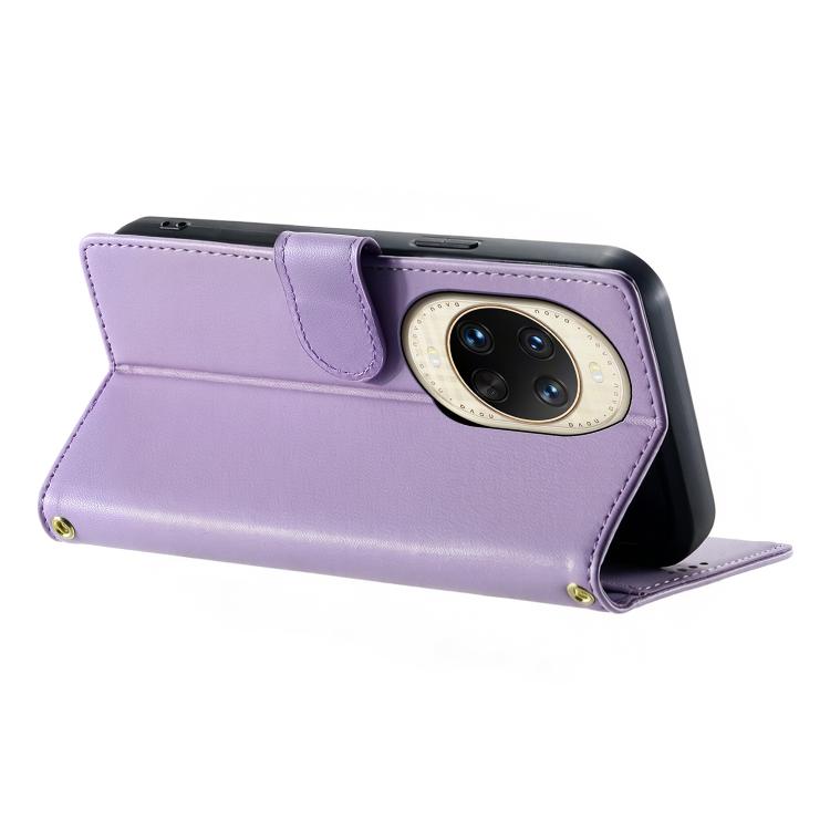 For Huawei nova 14 Ultra Cute Cats Magnetic Closure Vegan Leather Phone Case with Strap