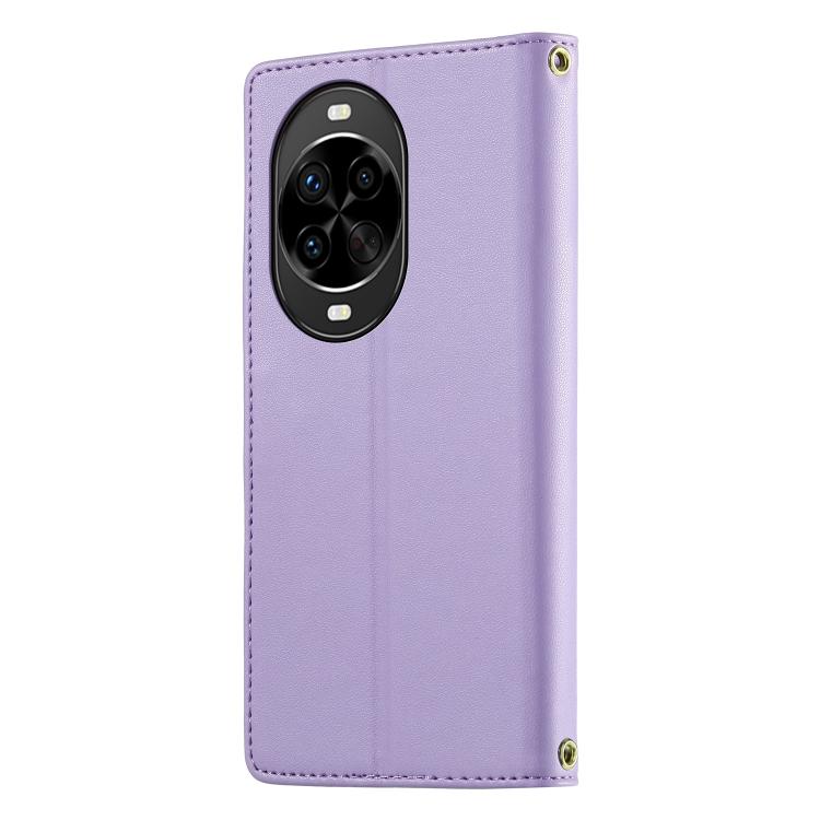 For Huawei nova 14 Pro Cute Cats Magnetic Closure Vegan Leather Phone Case with Strap