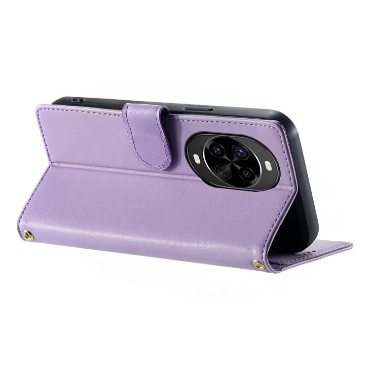 For Huawei nova 14 Pro Cute Cats Magnetic Closure Vegan Leather Phone Case with Strap