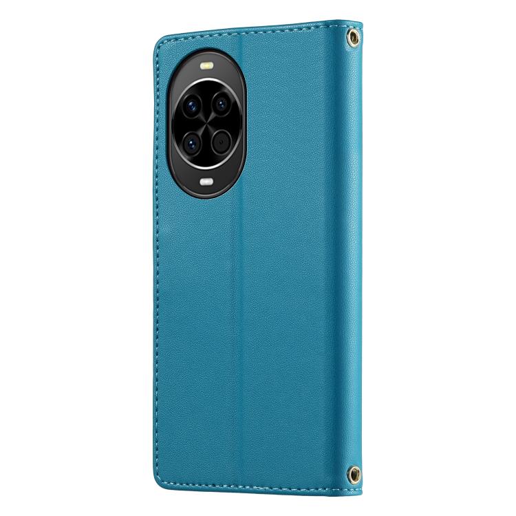 For Huawei nova 14 Cute Cats Magnetic Closure Vegan Leather Phone Case with Strap