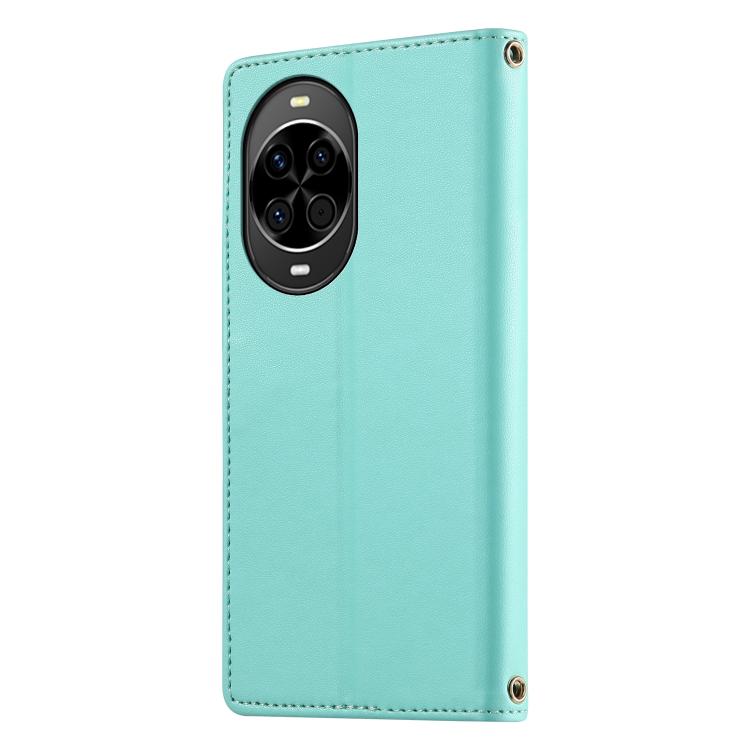 For Huawei nova 14 Cute Cats Magnetic Closure Vegan Leather Phone Case with Strap