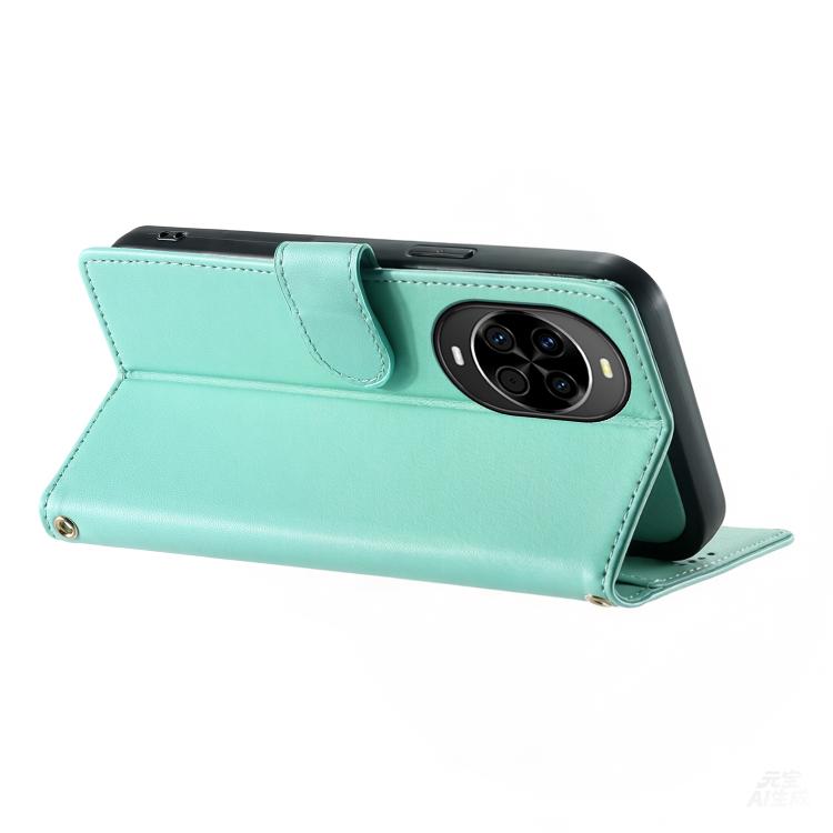 For Huawei nova 14 Cute Cats Magnetic Closure Vegan Leather Phone Case with Strap