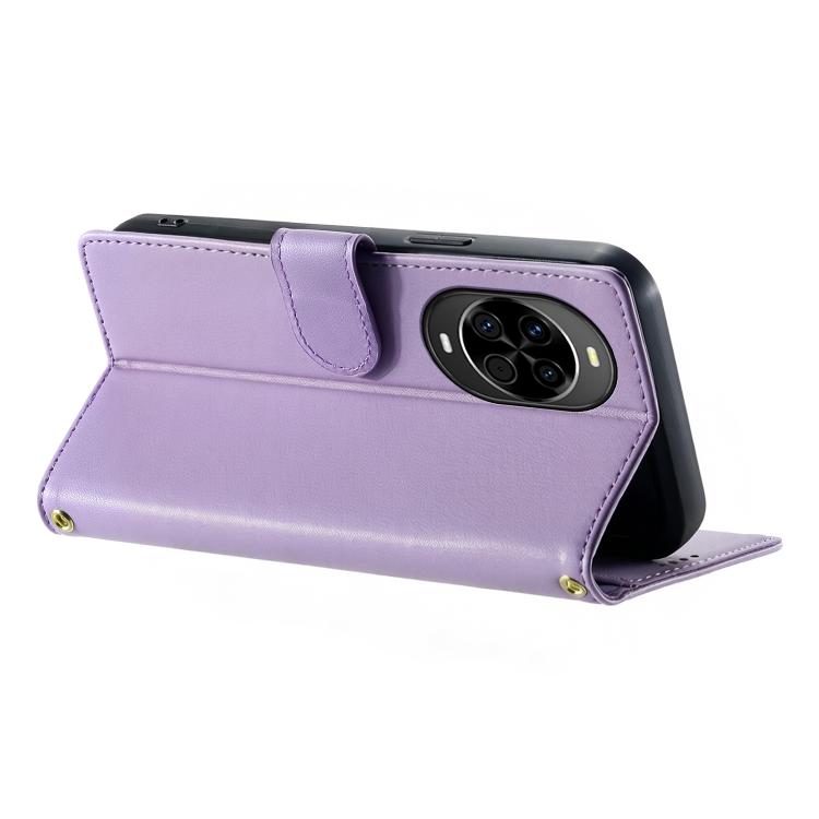 For Huawei nova 14 Cute Cats Magnetic Closure Vegan Leather Phone Case with Strap