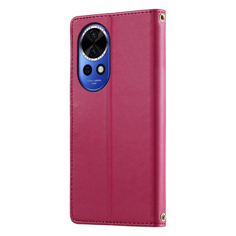 For Huawei nova 13 / nova 12 Cute Cats Magnetic Closure Vegan Leather Phone Case with Strap