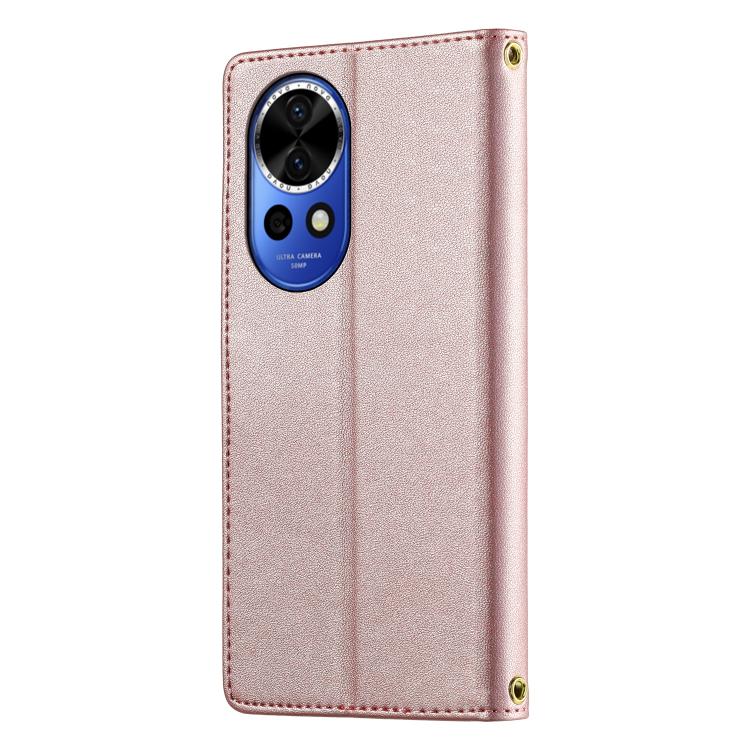 For Huawei nova 13 / nova 12 Cute Cats Magnetic Closure Vegan Leather Phone Case with Strap