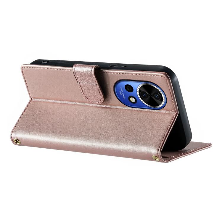 For Huawei nova 13 / nova 12 Cute Cats Magnetic Closure Vegan Leather Phone Case with Strap