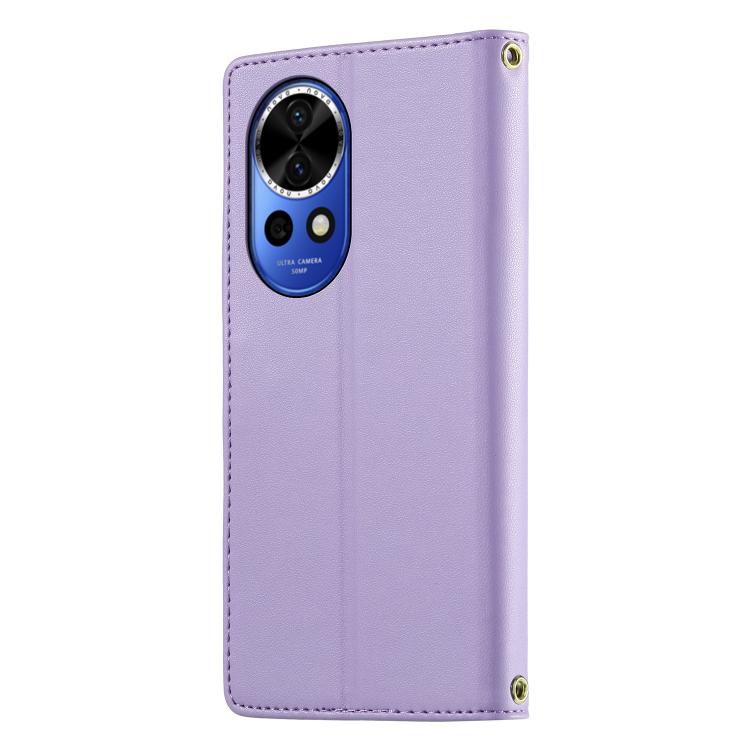 For Huawei nova 13 / nova 12 Cute Cats Magnetic Closure Vegan Leather Phone Case with Strap