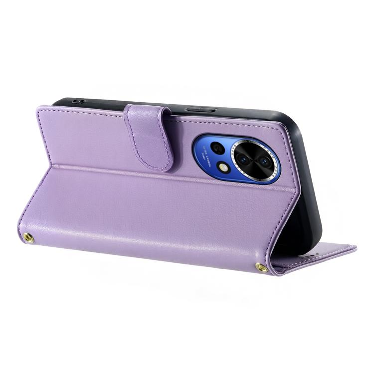 For Huawei nova 13 / nova 12 Cute Cats Magnetic Closure Vegan Leather Phone Case with Strap
