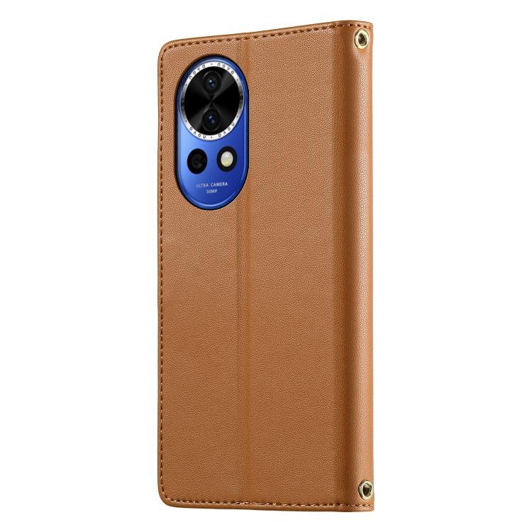 For Huawei nova 13 / nova 12 Cute Cats Magnetic Closure Vegan Leather Phone Case with Strap