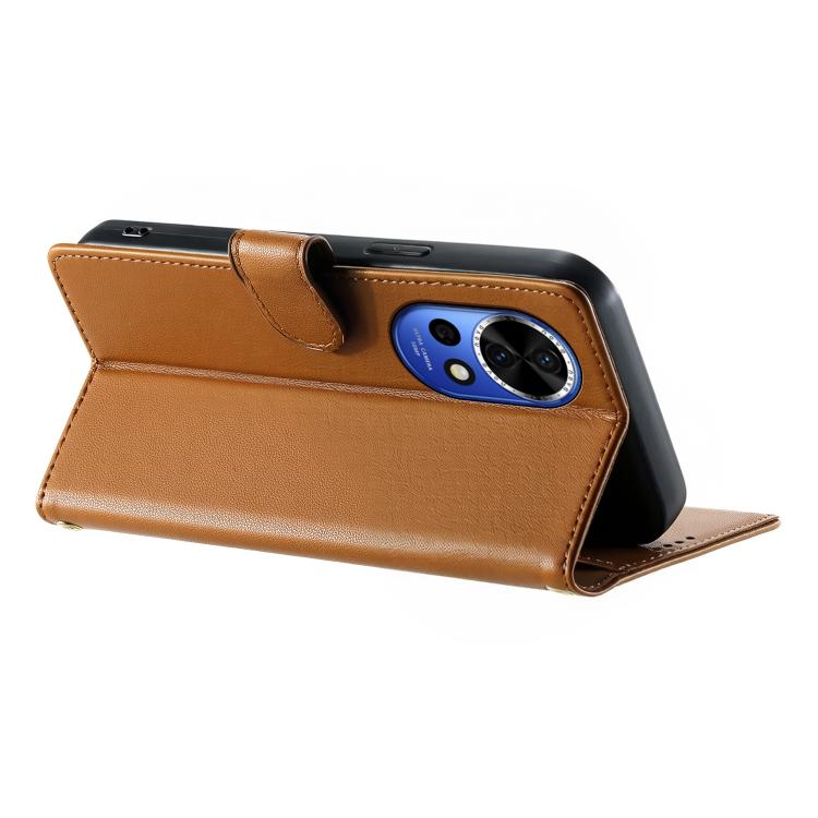 For Huawei nova 13 / nova 12 Cute Cats Magnetic Closure Vegan Leather Phone Case with Strap