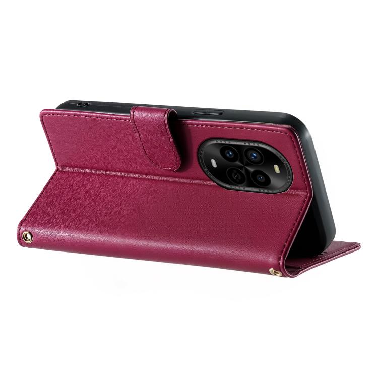 For Huawei nova 13 Pro Cute Cats Magnetic Closure Vegan Leather Phone Case with Strap