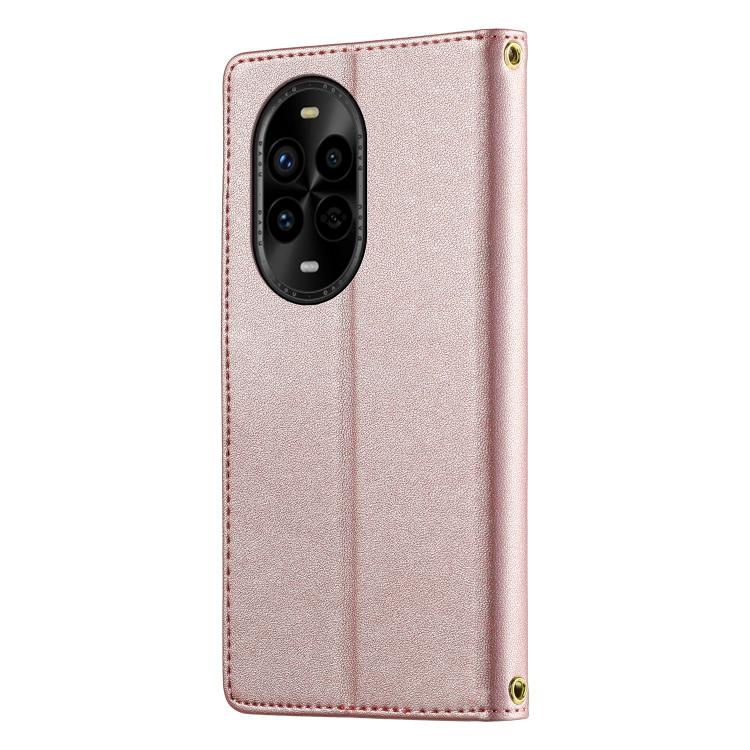 For Huawei nova 13 Pro Cute Cats Magnetic Closure Vegan Leather Phone Case with Strap