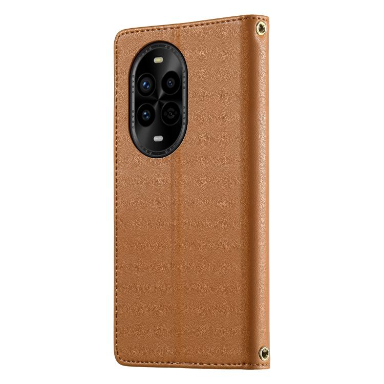 For Huawei nova 13 Pro Cute Cats Magnetic Closure Vegan Leather Phone Case with Strap