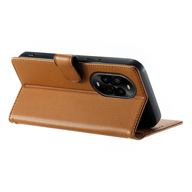 For Huawei nova 13 Pro Cute Cats Magnetic Closure Vegan Leather Phone Case with Strap