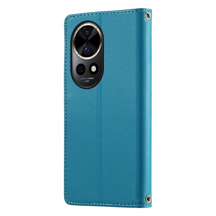 For Huawei nova 12 Pro / nova 12 Ultra Cute Cats Magnetic Closure Vegan Leather Phone Case with Strap
