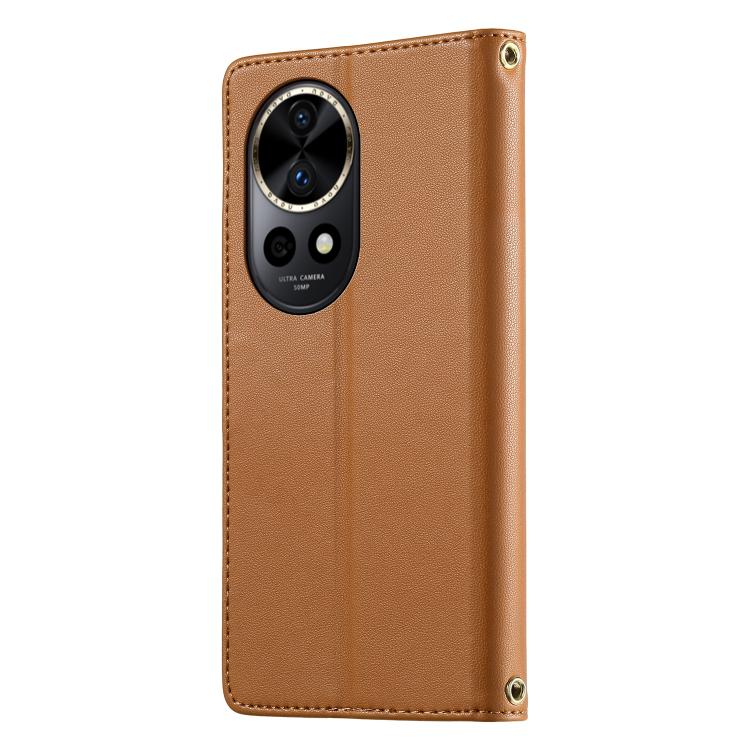 For Huawei nova 12 Pro / nova 12 Ultra Cute Cats Magnetic Closure Vegan Leather Phone Case with Strap