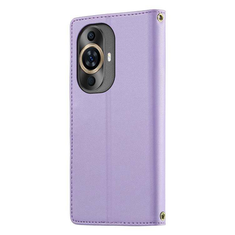 For Huawei nova 11 / nova 12 Lite / nova 12s Cute Cats Magnetic Closure Vegan Leather Phone Case with Strap