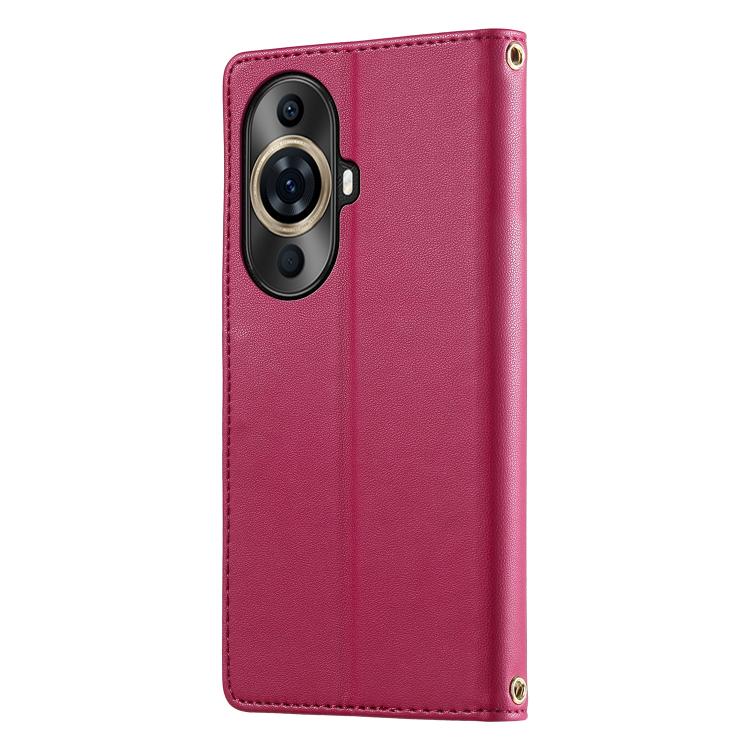 For Huawei nova 11 Pro Cute Cats Magnetic Closure Vegan Leather Phone Case with Strap