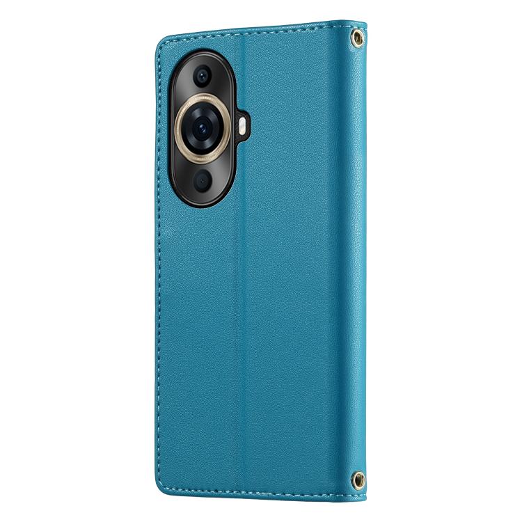 For Huawei nova 11 Pro Cute Cats Magnetic Closure Vegan Leather Phone Case with Strap