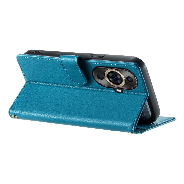 For Huawei nova 11 Pro Cute Cats Magnetic Closure Vegan Leather Phone Case with Strap