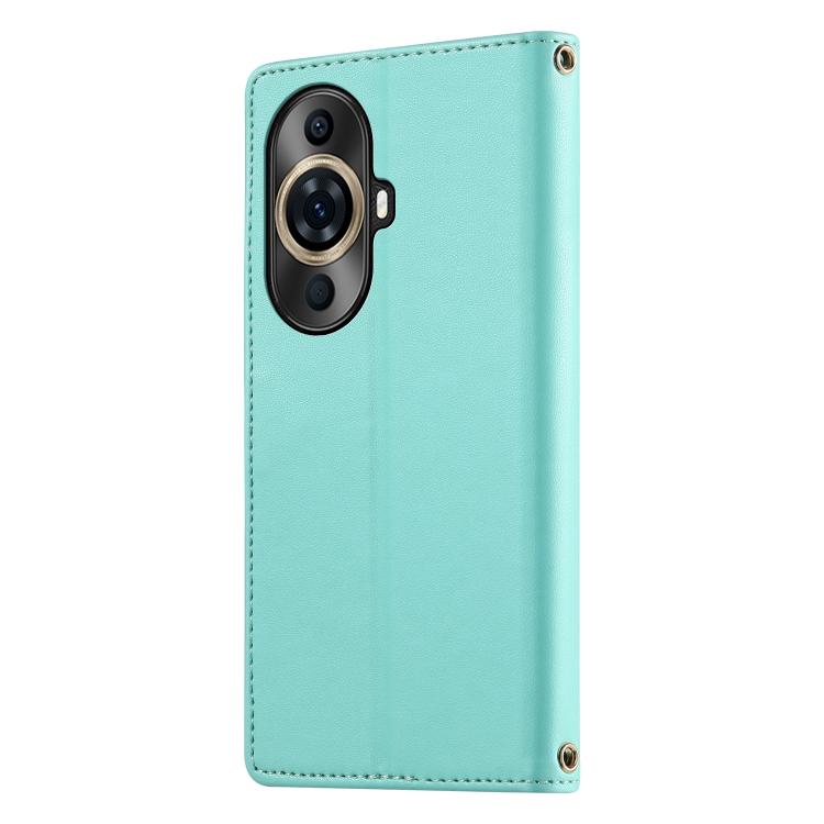 For Huawei nova 11 Pro Cute Cats Magnetic Closure Vegan Leather Phone Case with Strap