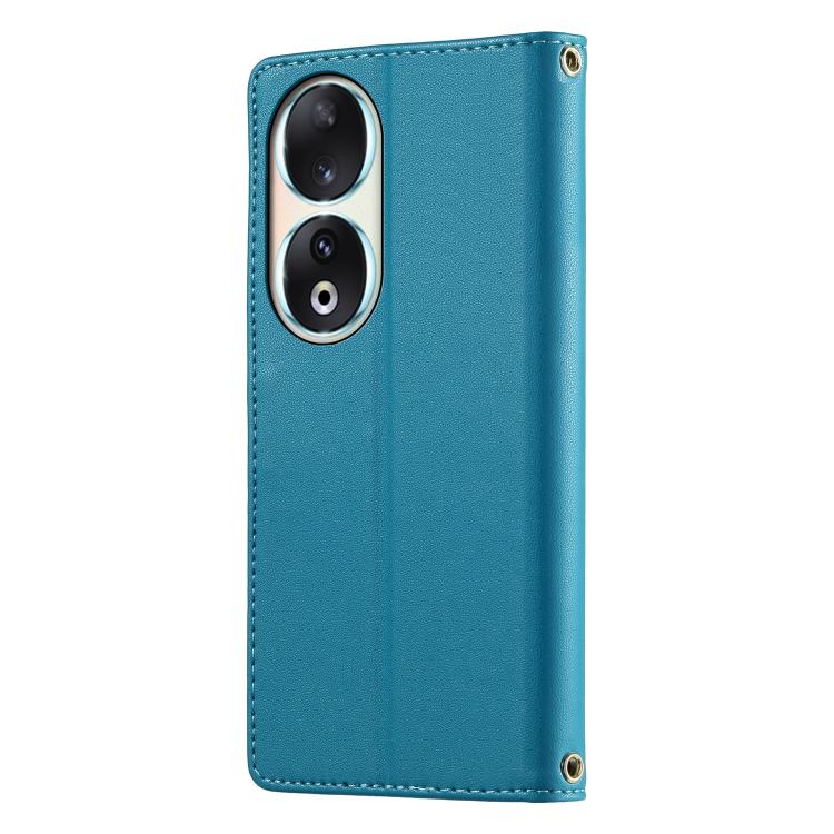 For Honor 90 Cute Cats Magnetic Closure Vegan Leather Phone Case with Strap