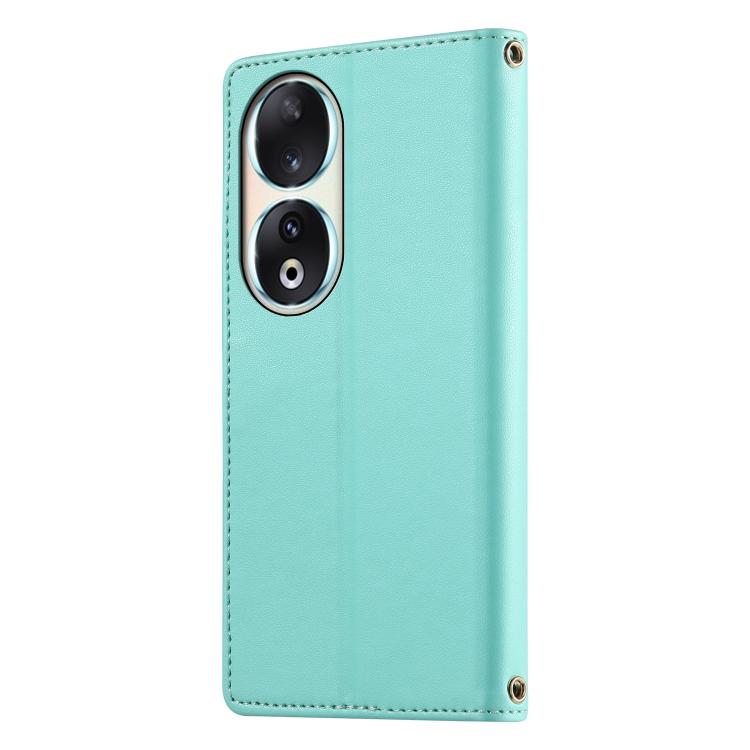 For Honor 90 Cute Cats Magnetic Closure Vegan Leather Phone Case with Strap