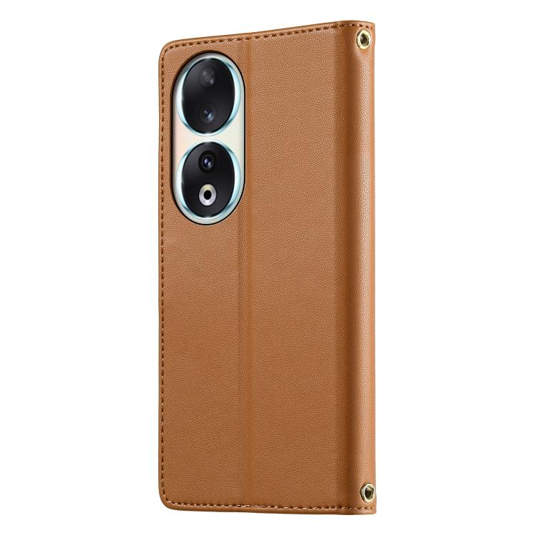 For Honor 90 Cute Cats Magnetic Closure Vegan Leather Phone Case with Strap