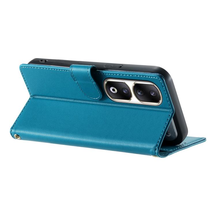 For Honor 90 Pro Cute Cats Magnetic Closure Vegan Leather Phone Case with Strap