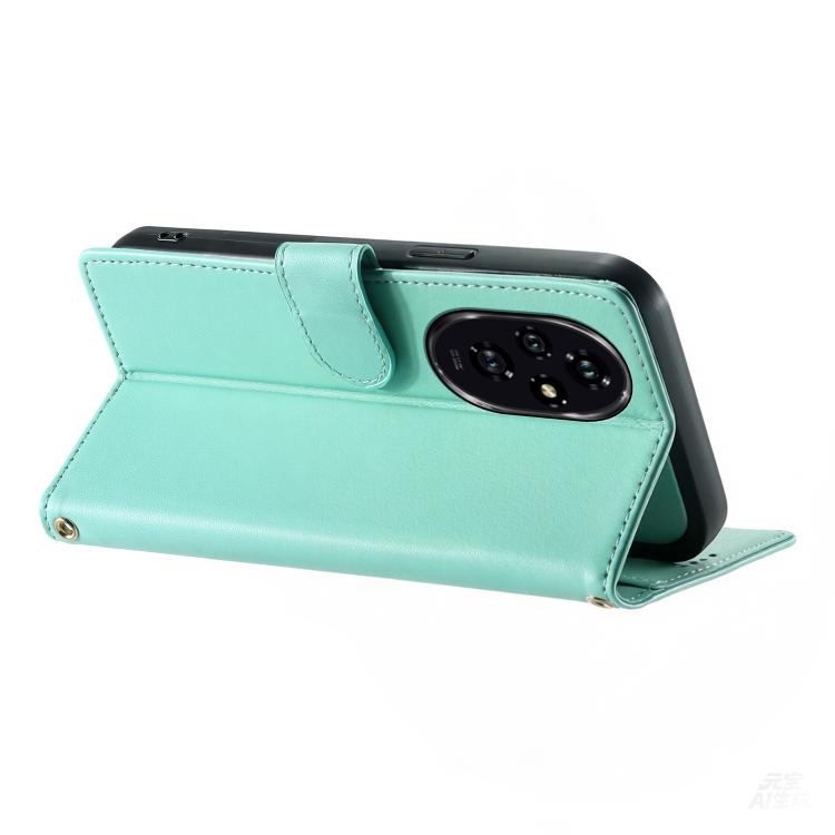 For Honor 200 Cute Cats Magnetic Closure Vegan Leather Phone Case with Strap